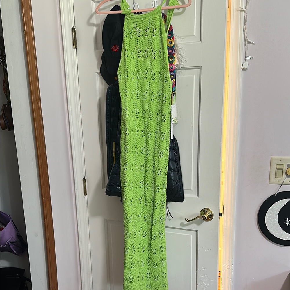 House of Harlow 1960 Lime Green Knit Maxi Dress